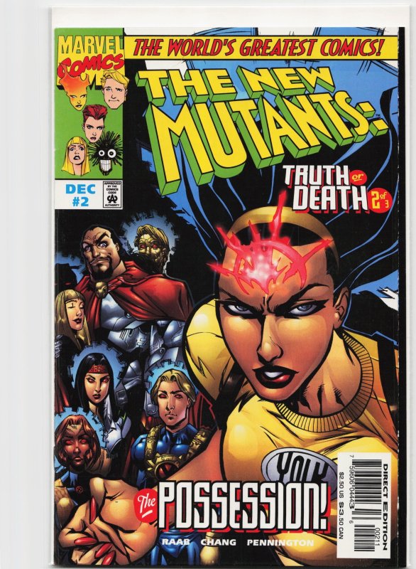 New Mutants: Truth or Death #2 (Marvel Comics, 1997), raw, ungraded comic book — front cover