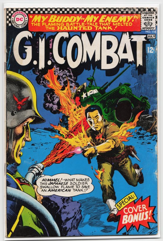 G.I. Combat #118 (DC Comics, 1966), raw, ungraded comic book — front cover