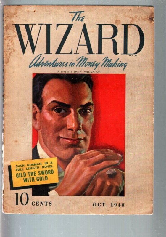 The Wizard 1940 Oct #1 (1940), raw comic book in VG condition — front cover