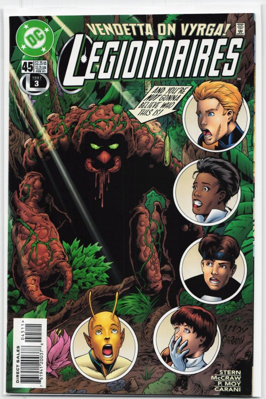 Legionnaires #45 (DC Comics, 1997), raw, ungraded comic book — front cover