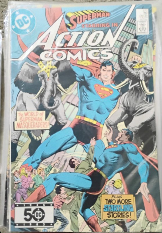 Action Comics #572 (DC Comics, 1985), raw, ungraded comic book — front cover
