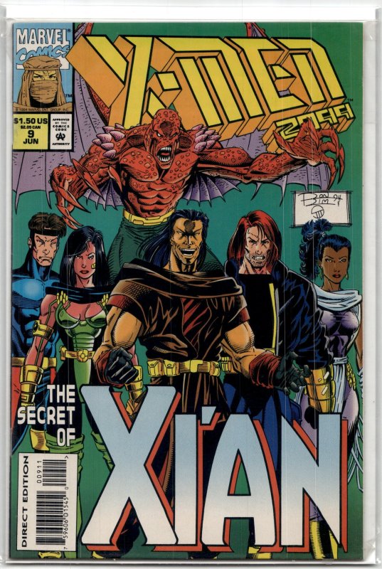 X-Men 2099 #9 (Marvel Comics, 1994), raw, ungraded comic book — front cover