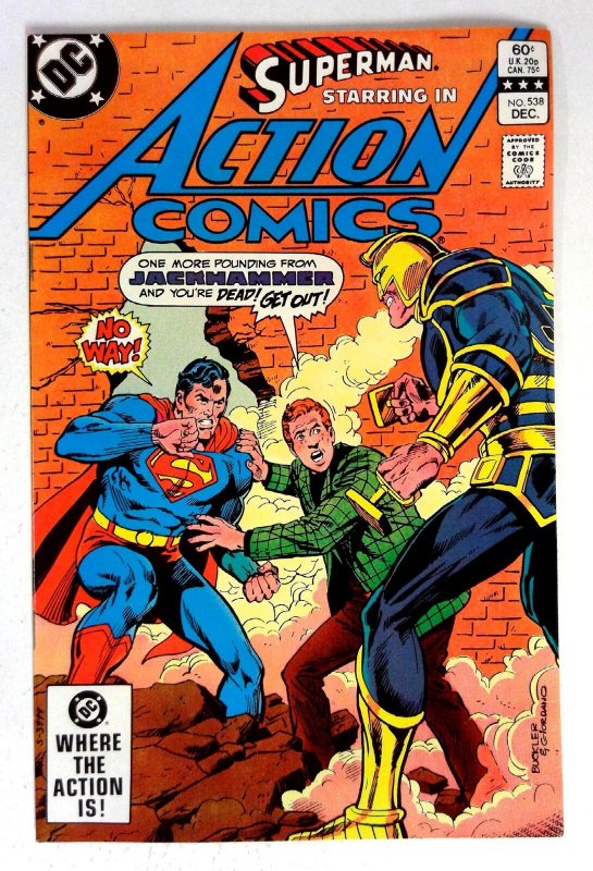 Action #538 (DC Comics, 1983), raw comic book in NM- condition — front cover