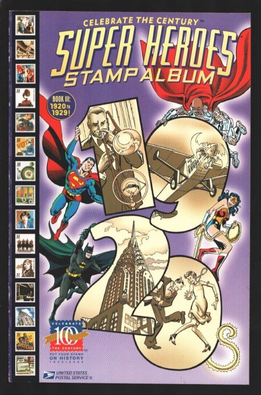 Super Heroes Stamp Album #3 (1998), raw, ungraded comic book — front cover