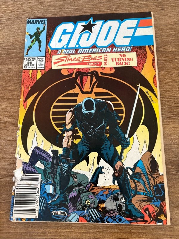 G.I. Joe #95 (Marvel Comics), raw comic book in GD condition — front cover