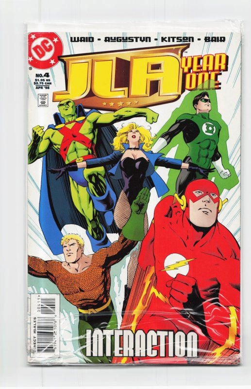 JLA: Year One #4 (1998), raw, ungraded comic book — front cover