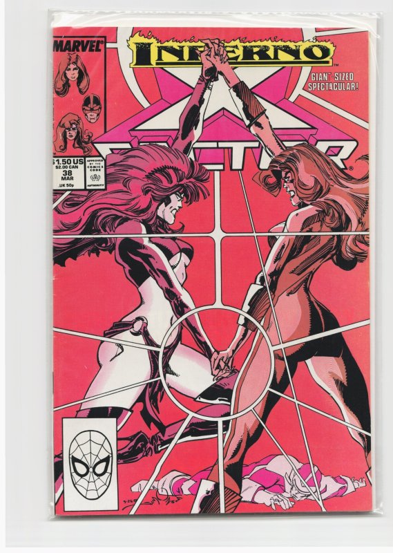 X-Factor #38 (Marvel Comics, 1989), raw, ungraded comic book — front cover