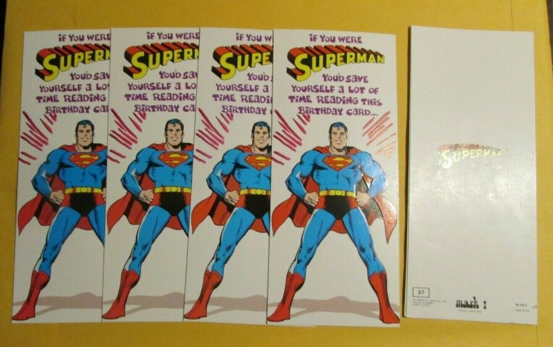 1978 Superman Mark 1 Greeting Card #37 NM 9.4 LOT of 5 Happy Birthday (1978), raw comic book in NM 9.4 condition — front cover