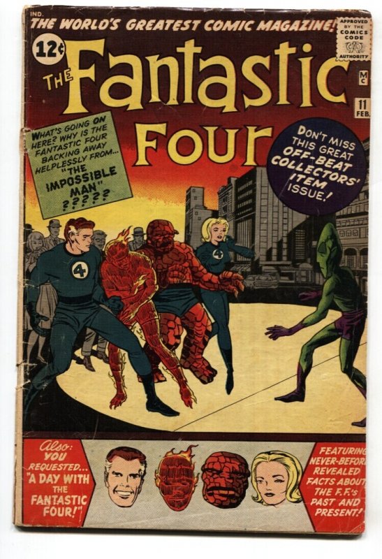 Fantastic Four #11 - 1962 - Marvel - G+ - Comic Book (Marvel Comics, 1962), raw, ungraded comic book — front cover