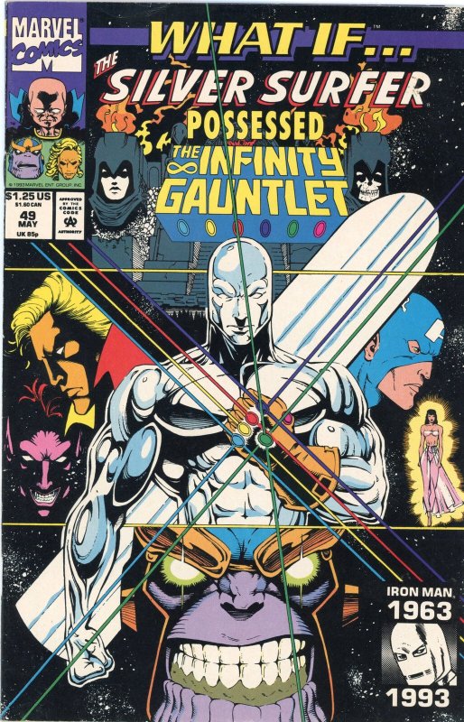 What If... The Silver Surfer Possessed the Infinity Gauntlet #49 (Marvel Comics, 1993), raw, ungraded comic book — front cover