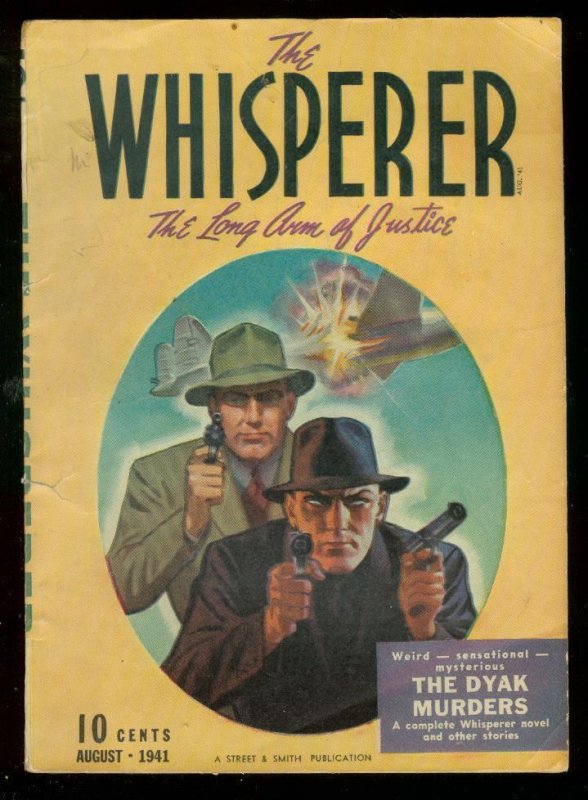 Pulp: Whisperer #6 (1941), raw comic book in VG+ condition — front cover