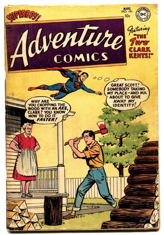 Adventure Comics #191 (DC Comics, 1953), raw, ungraded comic book — front cover