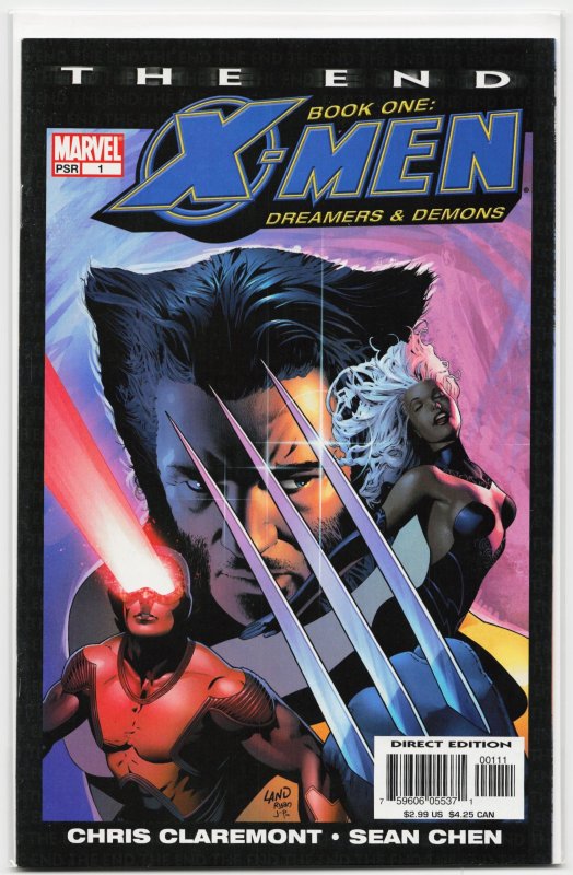 X-Men: The End: Book 1: Dreamers & Demons #1 (Marvel Comics, 2004), raw, ungraded comic book — front cover