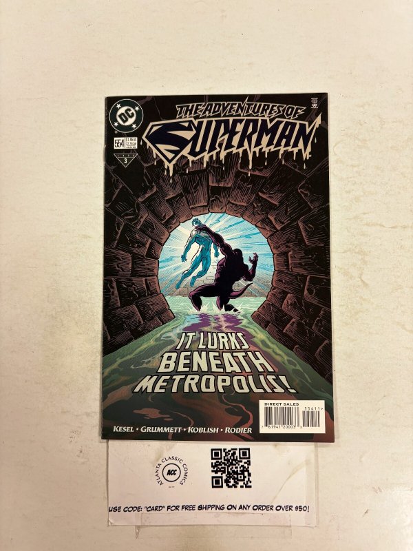 Adventures of Superman #554 (DC Comics, 1998), raw comic book in NM condition — front cover