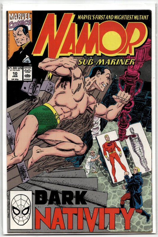 Namor, the Sub-Mariner #10 (Marvel Comics, 1991), raw, ungraded comic book — front cover