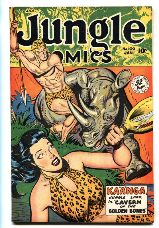 Jungle #109 - 1949 - Fiction House - Vf/nm - Comic Book (Fiction House, 1949), raw comic book in VF/NM condition — front cover