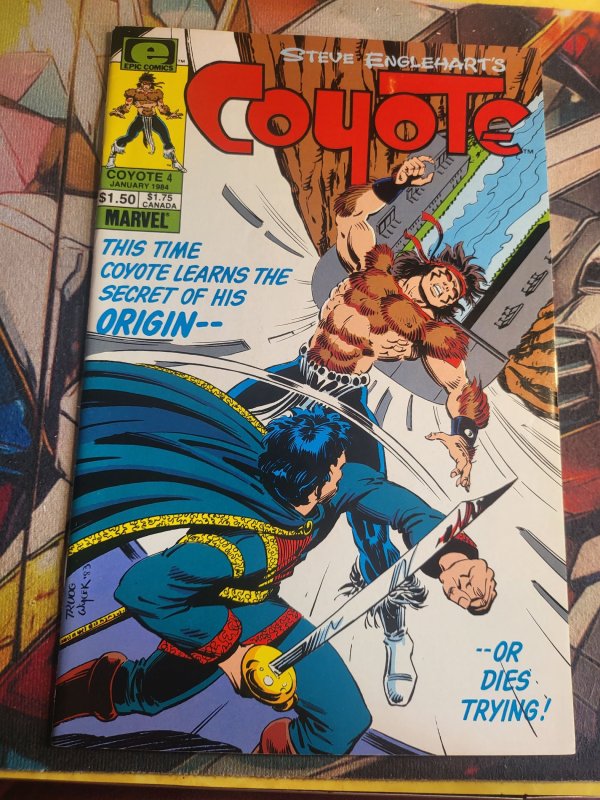 Coyote #4 (Marvel Comics, 1984), raw, ungraded comic book — front cover