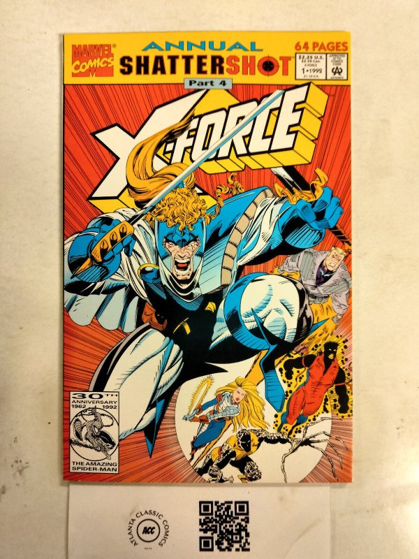 X-Force Annual #1 (Marvel Comics, 1992), raw comic book in NM condition — front cover