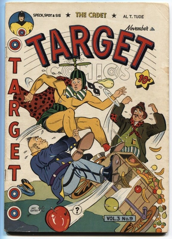Target Vol 3 #9 (1942), raw, ungraded comic book — front cover