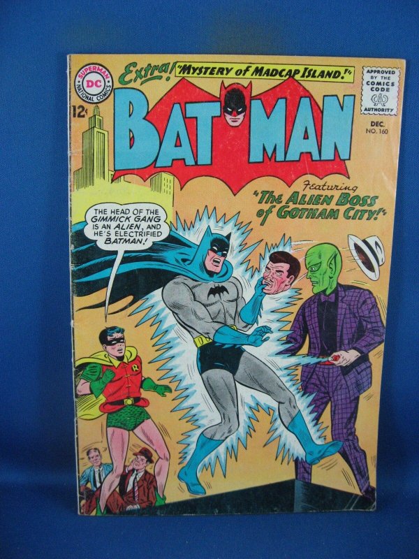 Batman #160 (DC Comics, 1963), raw comic book in VG condition — front cover