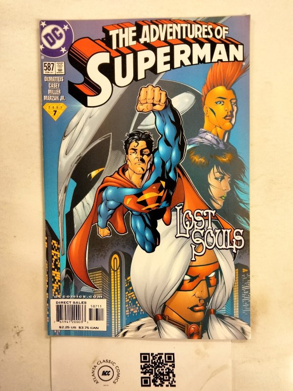 The Adventures of Superman #587 (DC Comics), raw comic book in NM condition — front cover