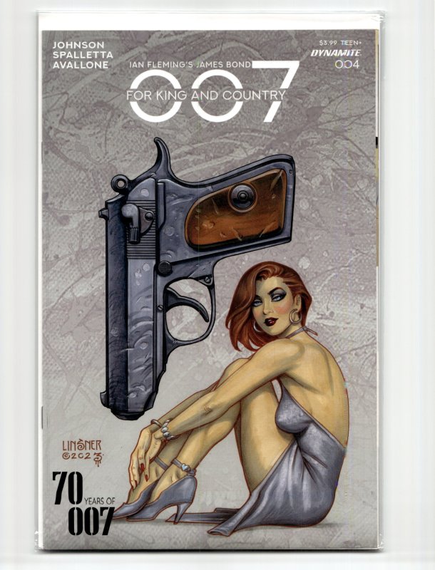 James Bond: 007, for King and Country #4 (Dynamite Entertainment, 2023), raw, ungraded comic book — front cover