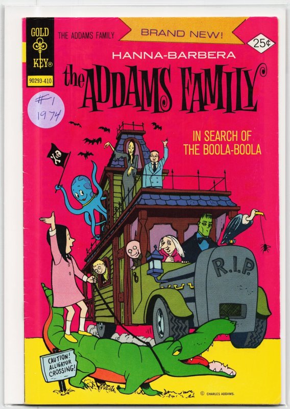 The Addams Family #1 (1974), raw, ungraded comic book — front cover