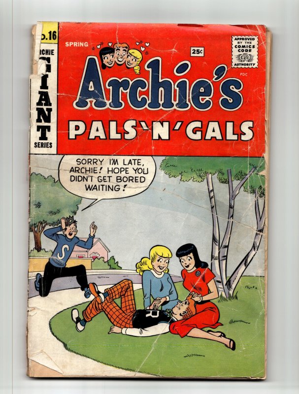 Archie's Pals 'N' Gals #16 (Archie Comics, 1961), raw, ungraded comic book — front cover