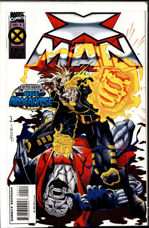 X-Man #4 (1995), raw, ungraded comic book — front cover