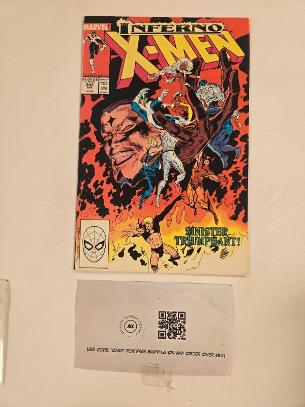 Uncanny X-Men #243 (Marvel Comics, 1989), raw comic book in VF condition — front cover