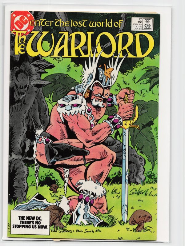 Warlord #77 (DC Comics, 1984), raw, ungraded comic book — front cover