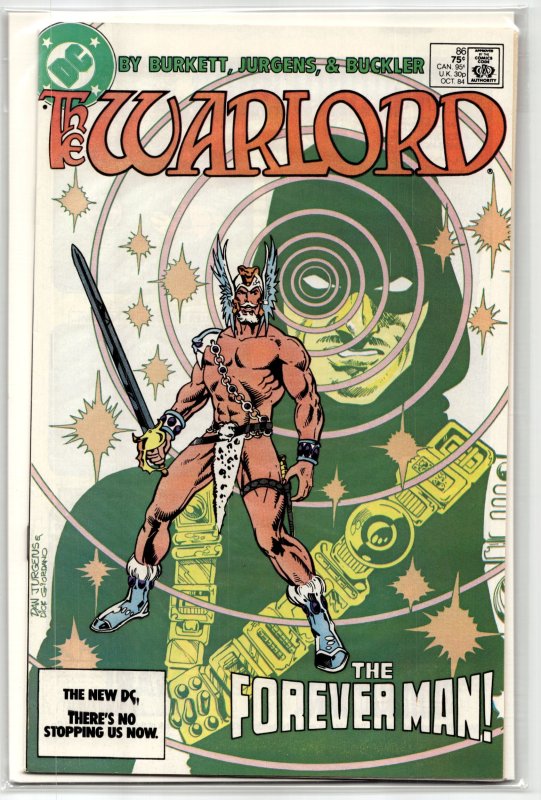 Warlord #86 (DC Comics, 1984), raw, ungraded comic book — front cover