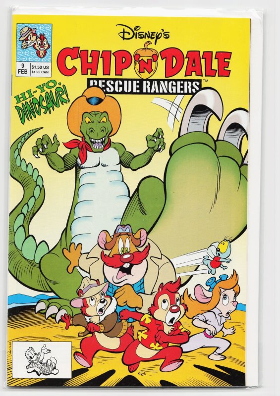 Chip 'n' Dale Rescue Rangers #9 (Disney Comics, 1991), raw, ungraded comic book — front cover