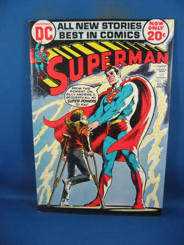 Superman #254 (DC Comics, 1972), raw comic book in VF+ condition — front cover