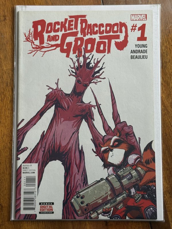 Rocket Raccoon & Groot #1 (Marvel Comics, 2016), raw comic book in NM 9.4 condition — front cover