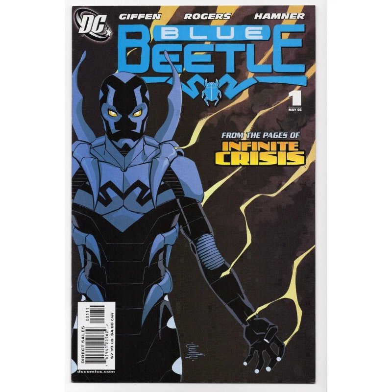 Blue Beetle #1 (DC Comics, 2006), raw comic book in VF/NM 9.0 condition — front cover