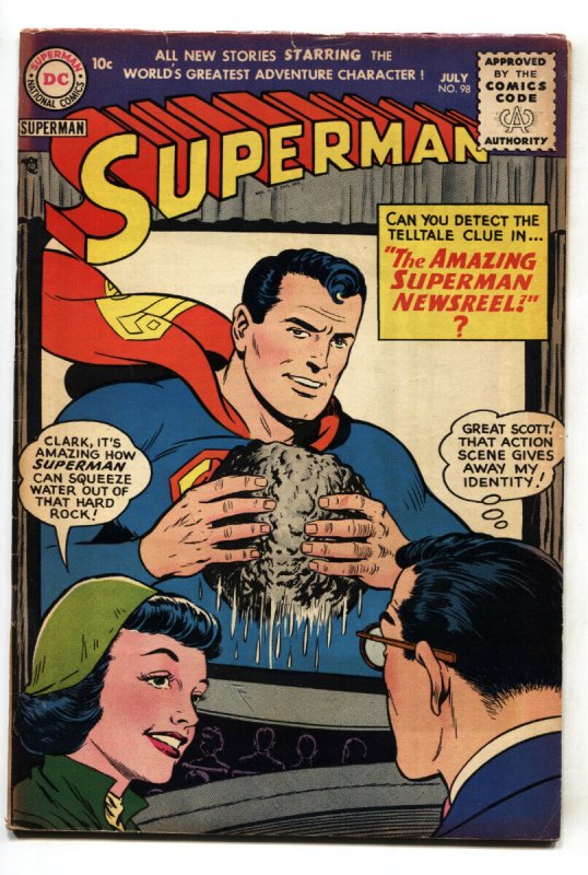 Superman #98 - 1955 - DC - Vg/fn - Comic Book (DC Comics, 1955), raw comic book in VG/FN condition — front cover