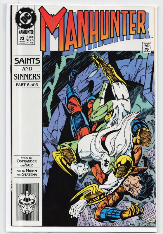 Manhunter #23 (DC Comics, 1990), raw, ungraded comic book — front cover