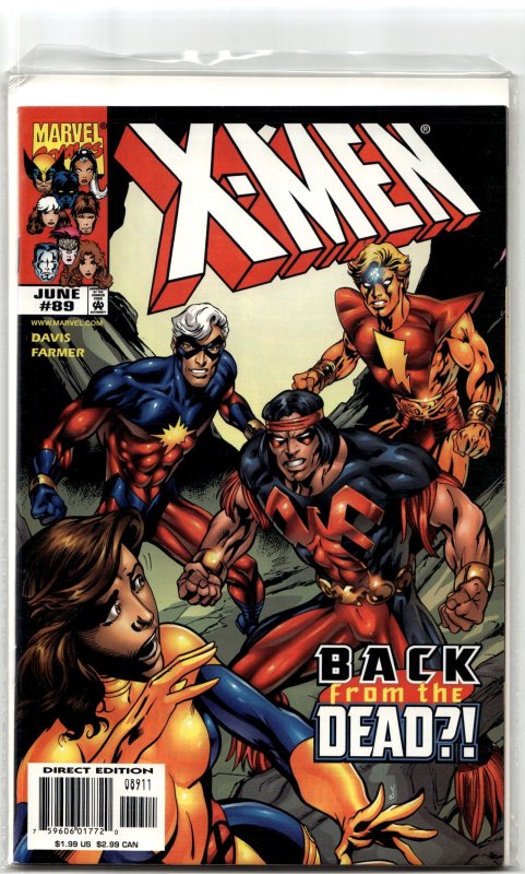 X-Men #89 (Marvel Comics, 1999), raw, ungraded comic book — front cover