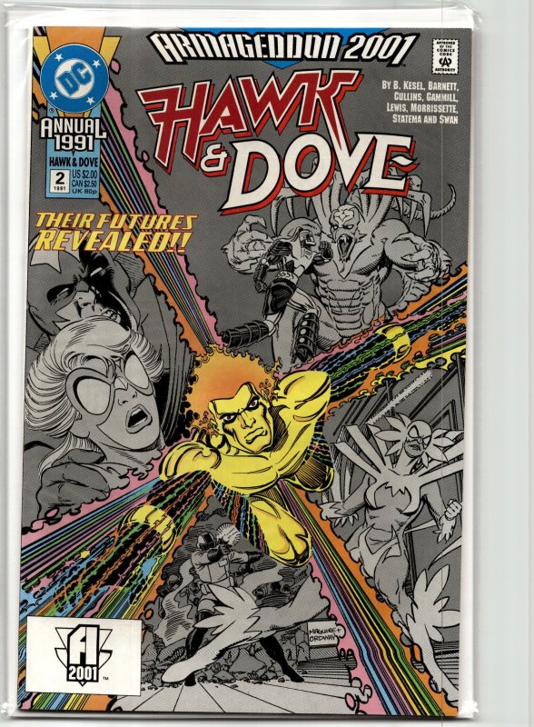Hawk and Dove Annual #2 (DC Comics, 1991), raw, ungraded comic book — front cover