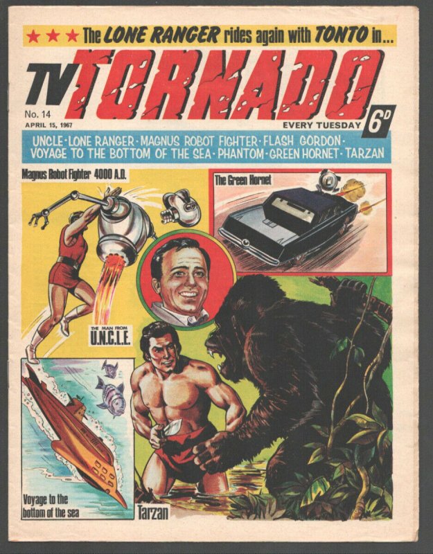 TV Tornado #14 (1967), raw, ungraded comic book — front cover
