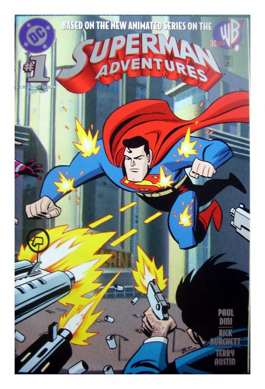 Superman Adventures #1 (DC Comics, 1996), raw, ungraded comic book — front cover