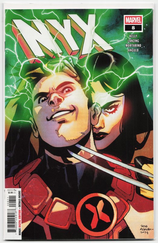 NYX #8 (Marvel Comics, 2025), raw, ungraded comic book — front cover
