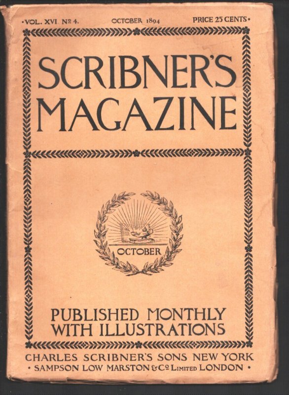 Scribner's Magazine 10/1894-Railroad Travel in England & America-Over 125 Years, raw, ungraded comic book — front cover