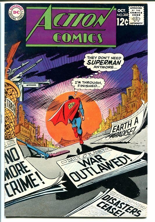 Action #368 (DC Comics), raw comic book in FN- condition — front cover