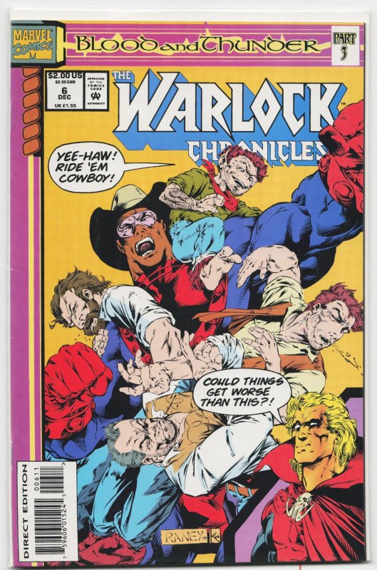 Warlock Chronicles #6 (1993), raw, ungraded comic book — front cover