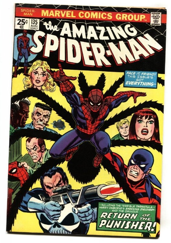 Amazing Spider-Man #135 - 1975 - Marvel - FN+ - Comic Book (Marvel Comics, 1975), raw comic book in FN+ condition — front cover