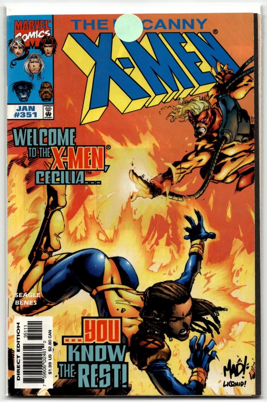 The Uncanny X-Men #351 (Marvel Comics, 1998), raw, ungraded comic book — front cover