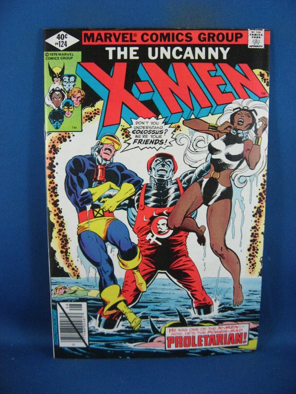 Uncanny X-Men #124 (Marvel Comics, 1979), raw comic book in NM- condition — front cover