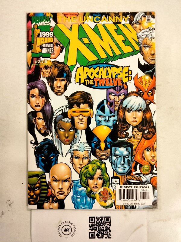 The Uncanny X-Men #376 (Marvel Comics, 2000), raw comic book in NM condition — front cover